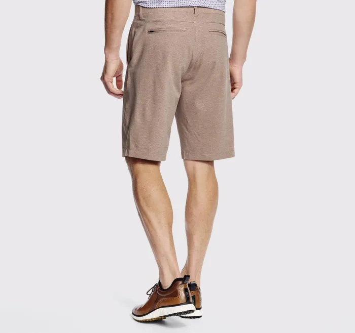 Johnston and Murphy XC4 Performance Shorts British Khaki Heather Men Shorts Johnston and Murphy XC4 Performance Shorts British Khaki Heather Men Shorts