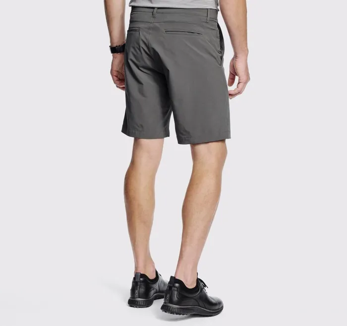 Johnston and Murphy XC4 Performance Shorts Dark Charcoal Solid Men Shorts Johnston and Murphy XC4 Performance Shorts Dark Charcoal Solid Men Shorts