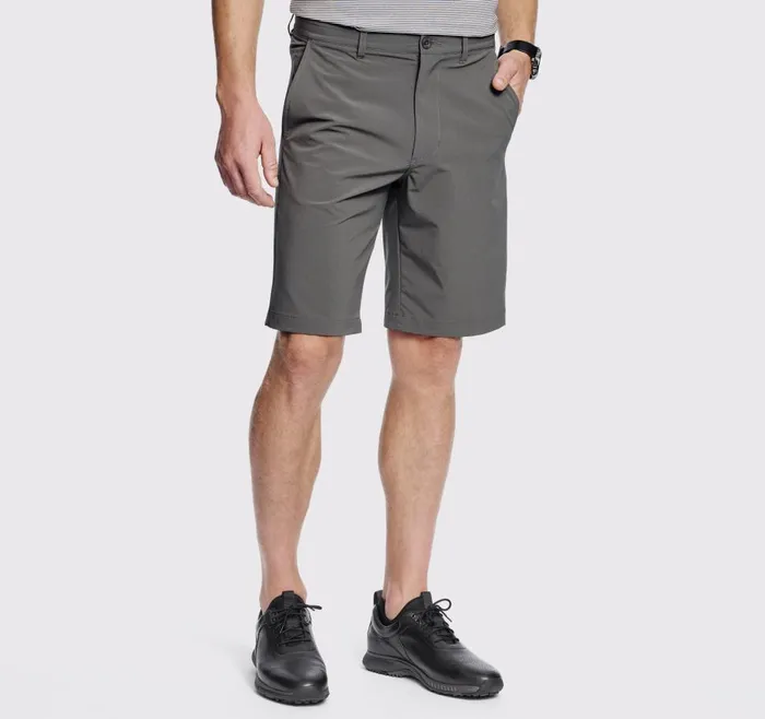 Johnston and Murphy XC4 Performance Shorts Dark Charcoal Solid Men Shorts Johnston and Murphy XC4 Performance Shorts Dark Charcoal Solid Men Shorts