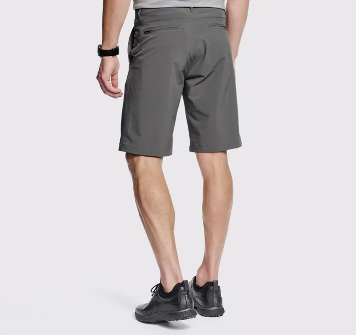 Johnston and Murphy XC4 Performance Shorts Dark Charcoal Solid Men Shorts Johnston and Murphy XC4 Performance Shorts Dark Charcoal Solid Men Shorts