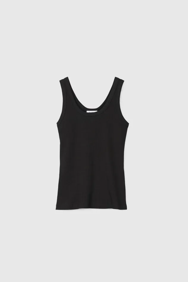 Jump Rib Top Black Women Rodebjer Tops