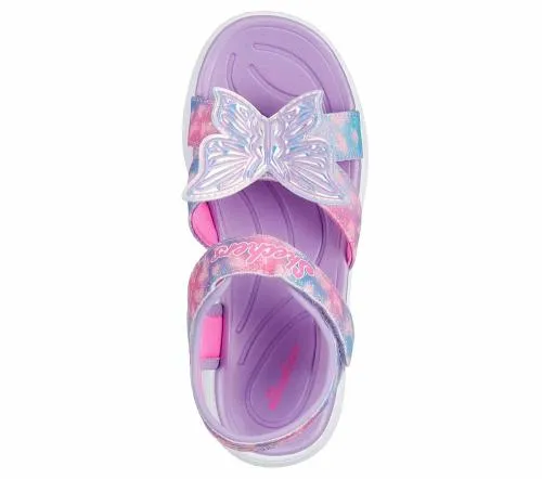 Jumpsters Sandal 8211 Butterfly Brights Lavender Multi Kids SKECHERS Big Kids UK Sizes 36