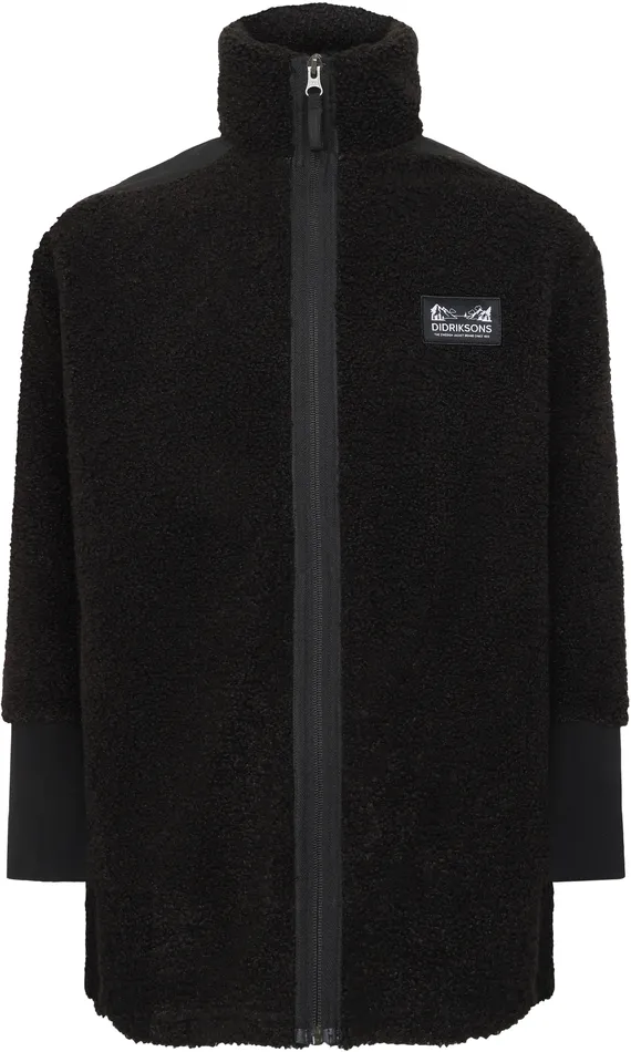 Kids Ampere FullZip Long Black Didriksons Fleece and Midlayers