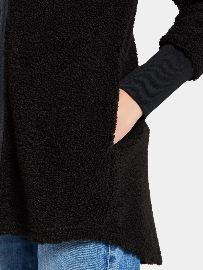 Kids Ampere FullZip Long Black Didriksons Fleece and Midlayers