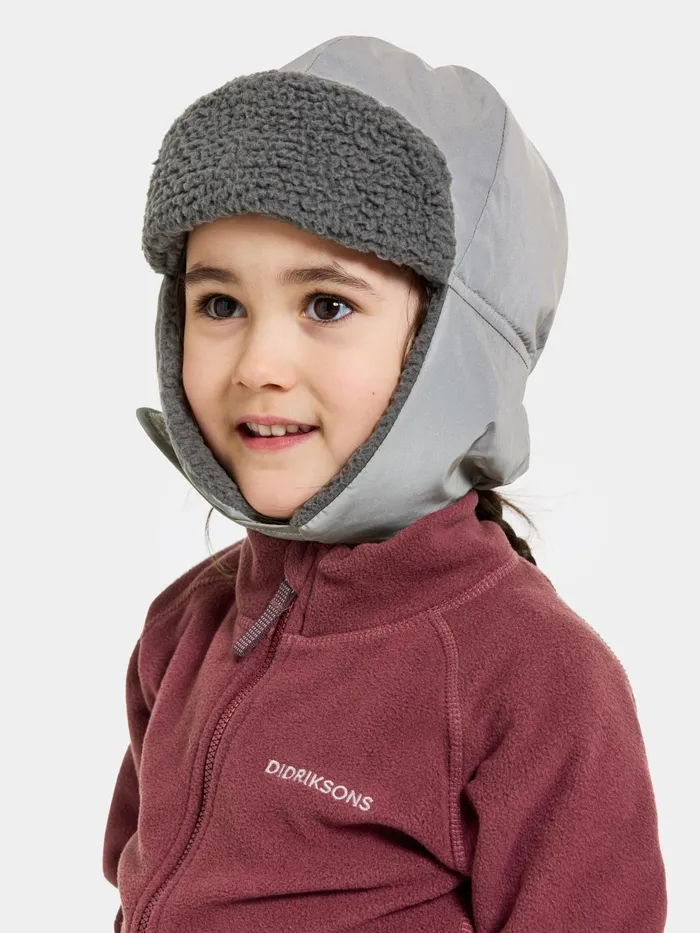 Kids Biggles Reflective Cap Silver Didriksons Hats and Caps