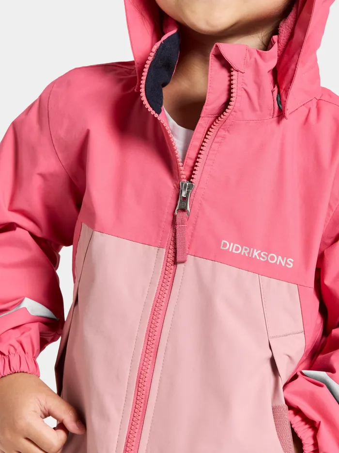Kids Bladet Jacket Dusty Azalea Didriksons Waterproof Jackets