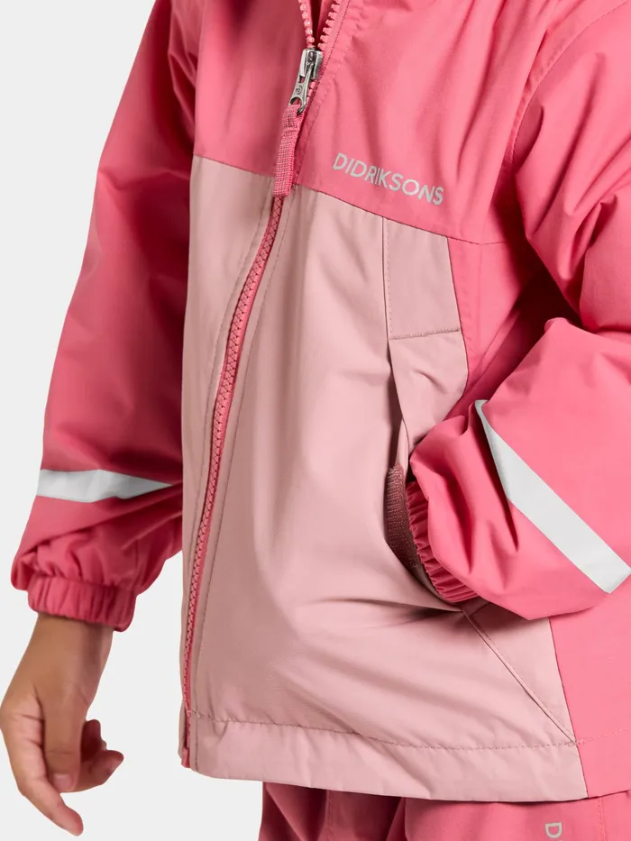 Kids Bladet Jacket Dusty Azalea Didriksons Waterproof Jackets