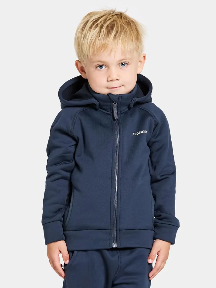 Kids Corin FullZip Navy Didriksons Softshell Jackets