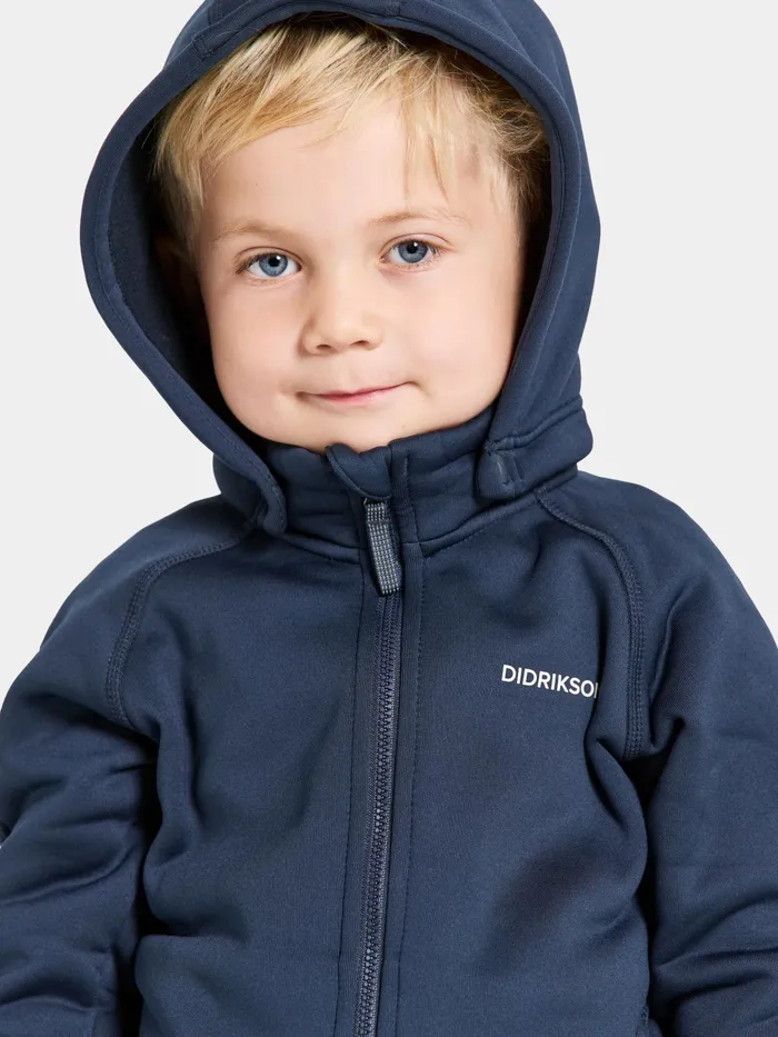 Kids Corin FullZip Navy Didriksons Softshell Jackets