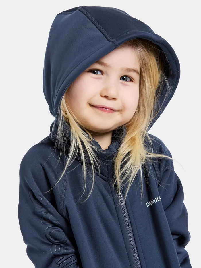 Kids Corin FullZip Navy Didriksons Softshell Jackets