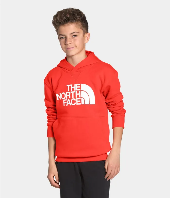 Kids Essential Pullover Hoodie Flare Orange The North Face Fleece
