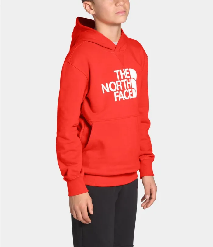 Kids Essential Pullover Hoodie Flare Orange The North Face Fleece