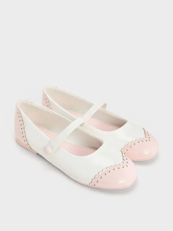 Kids Marianne Girls039 TwoTone Heart Mary Jane Flats 8211 White CHARLES and KEITH Shoes Kids Marianne Girls039 TwoTone Heart Mary Jane Flats 8211 White CHARLES and KEITH Shoes