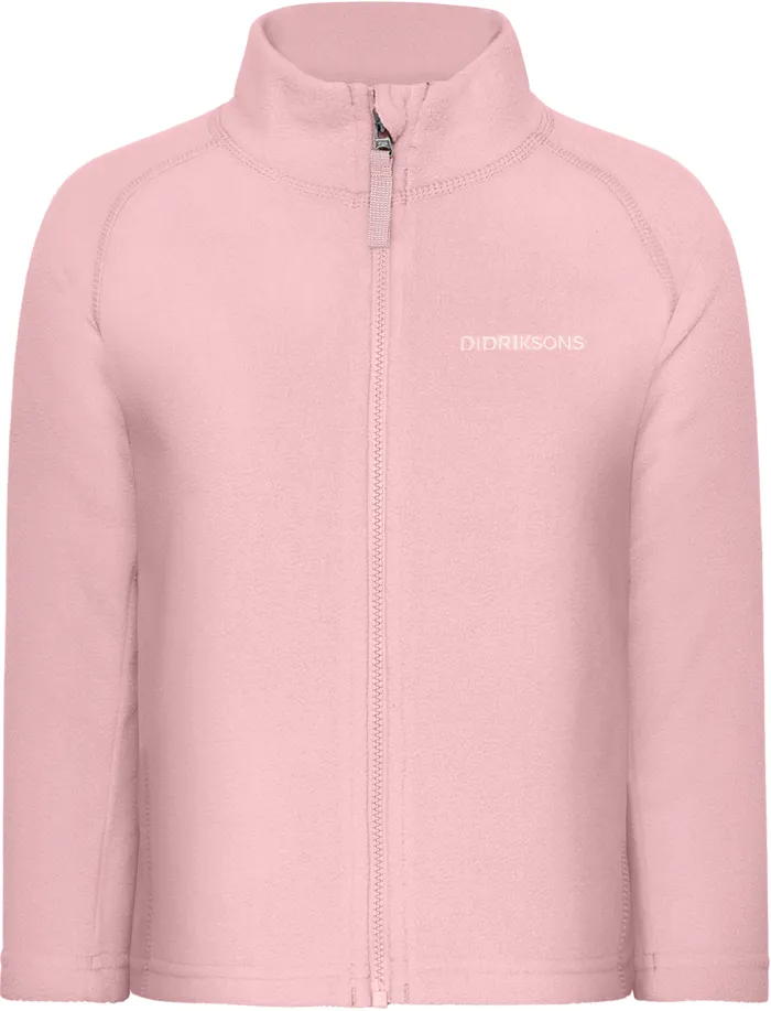 Kids Monte FullZip Soft Pink Didriksons Fleece and Midlayers