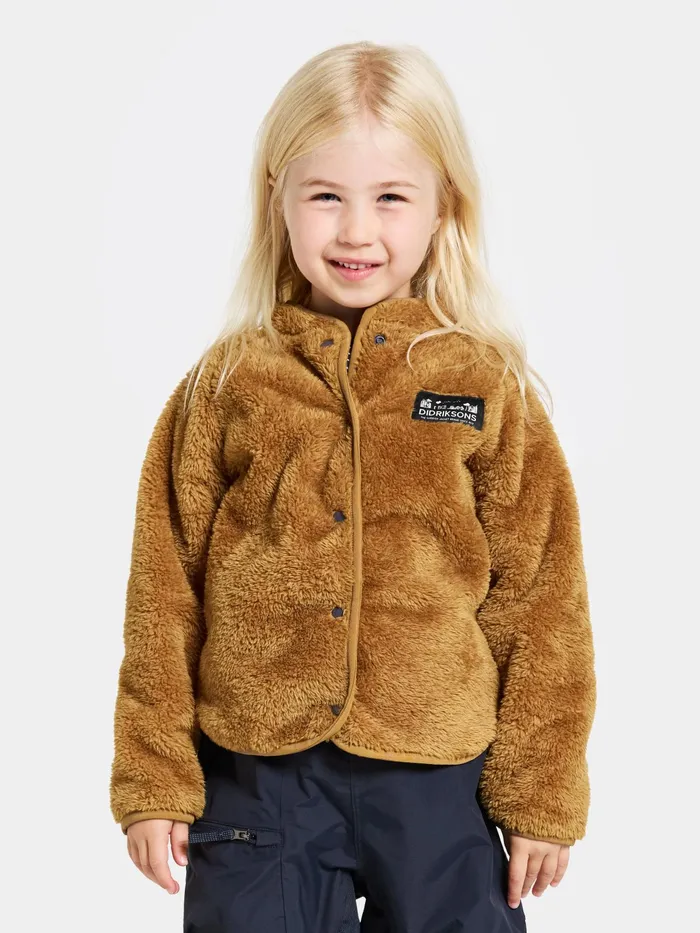 Kids Mylla Full Button Cumin Didriksons Fleece and Midlayers