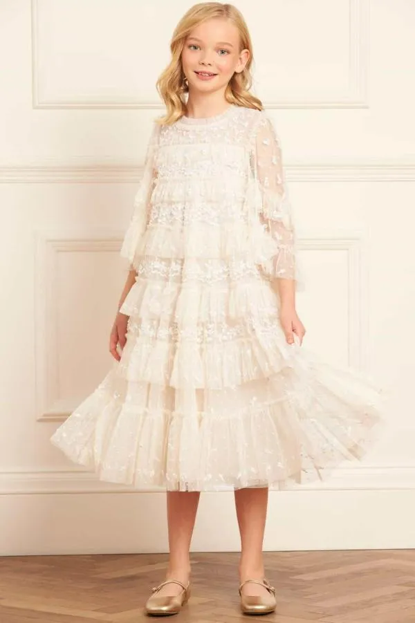 KIDS Needle and Thread Emily Lace Kids Dress Champagne KIDS Needle and Thread Emily Lace Kids Dress Champagne