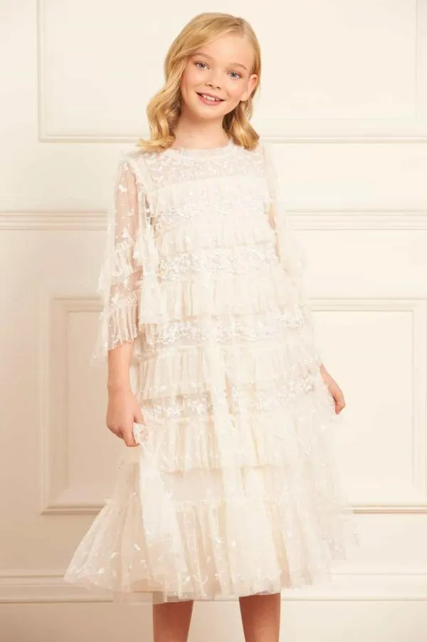 KIDS Needle and Thread Emily Lace Kids Dress Champagne KIDS Needle and Thread Emily Lace Kids Dress Champagne