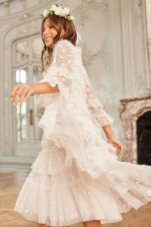 KIDS Needle and Thread Emily Lace Kids Dress Champagne KIDS Needle and Thread Emily Lace Kids Dress Champagne