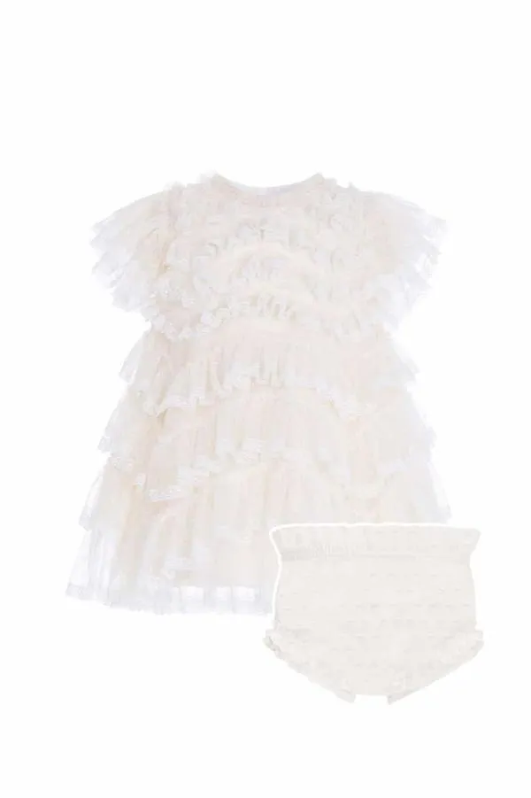 KIDS Needle and Thread Libby Lace Baby Dress Champagne KIDS Needle and Thread Libby Lace Baby Dress Champagne