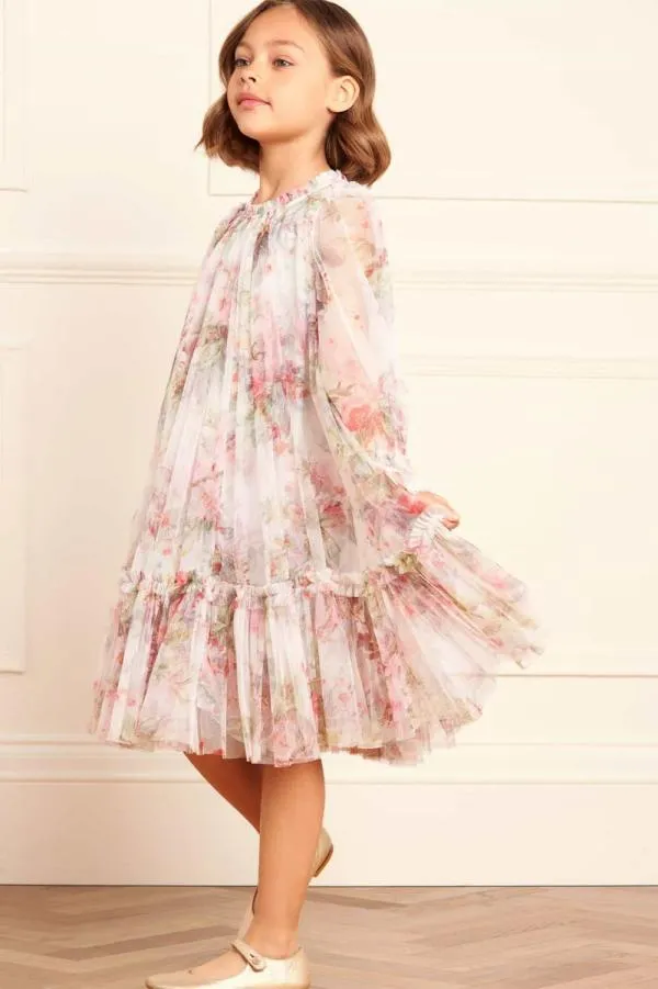 KIDS Needle and Thread Paradise Garden Long Sleeve Kids Dress Multi KIDS Needle and Thread Paradise Garden Long Sleeve Kids Dress Multi