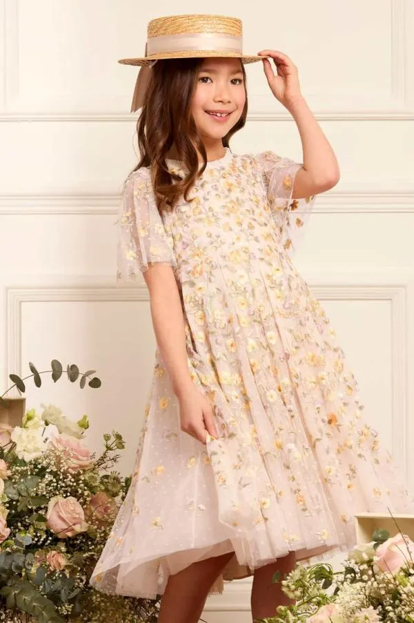KIDS Needle and Thread Posy Pirouette Kids Prom Dress Champagne