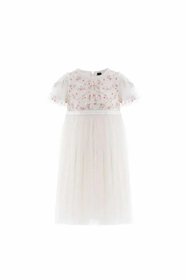 KIDS Needle and Thread Wildflower Ditsy Bodice Kids Dress Champagne KIDS Needle and Thread Wildflower Ditsy Bodice Kids Dress Champagne