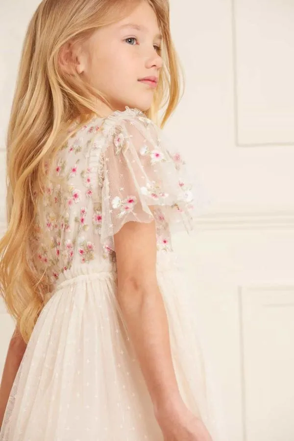 KIDS Needle and Thread Wildflower Ditsy Bodice Kids Dress Champagne KIDS Needle and Thread Wildflower Ditsy Bodice Kids Dress Champagne