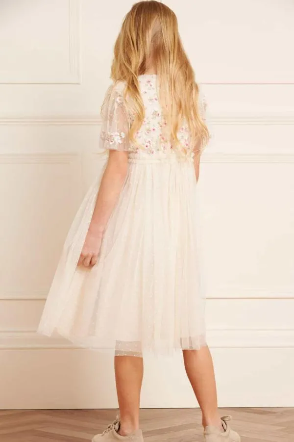 KIDS Needle and Thread Wildflower Ditsy Bodice Kids Dress Champagne KIDS Needle and Thread Wildflower Ditsy Bodice Kids Dress Champagne
