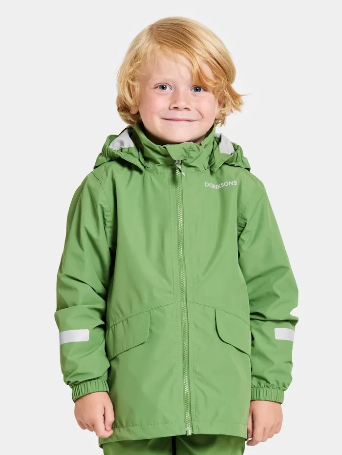 Kids Norma Jacket Algae Green Didriksons Spring Jackets