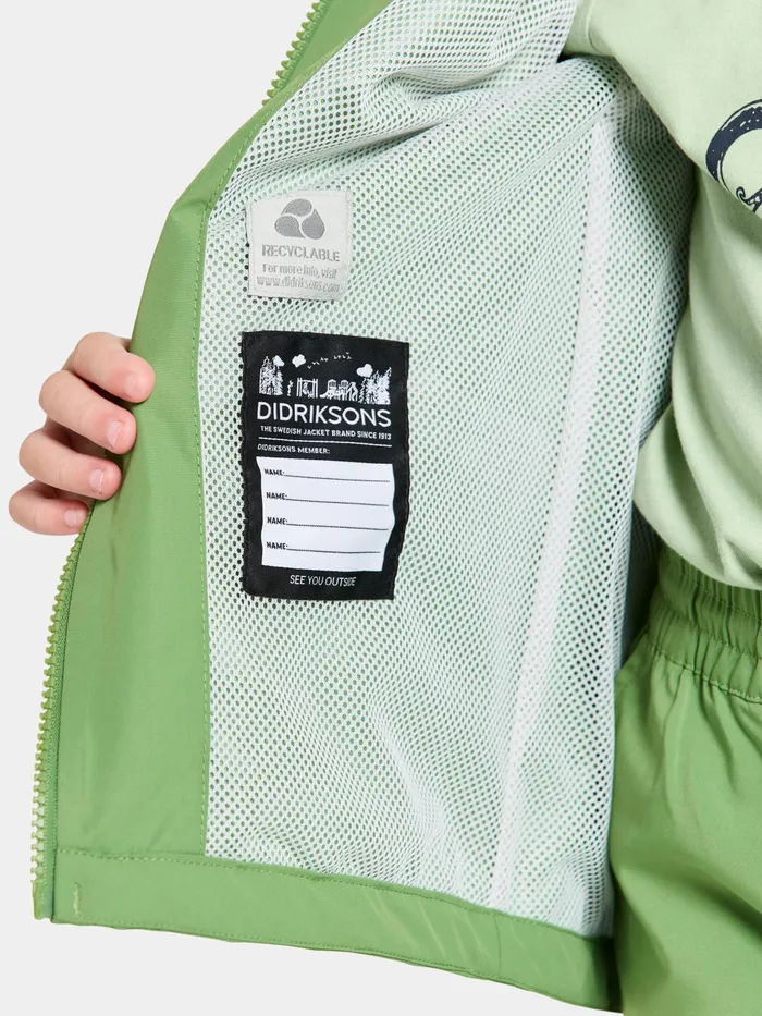 Kids Norma Jacket Algae Green Didriksons Spring Jackets