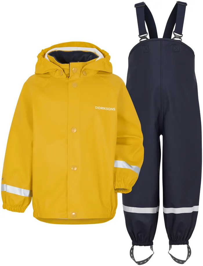 Kids Slaskeman Classic Kids Set Oat Yellow Didriksons Unlined Rain Set