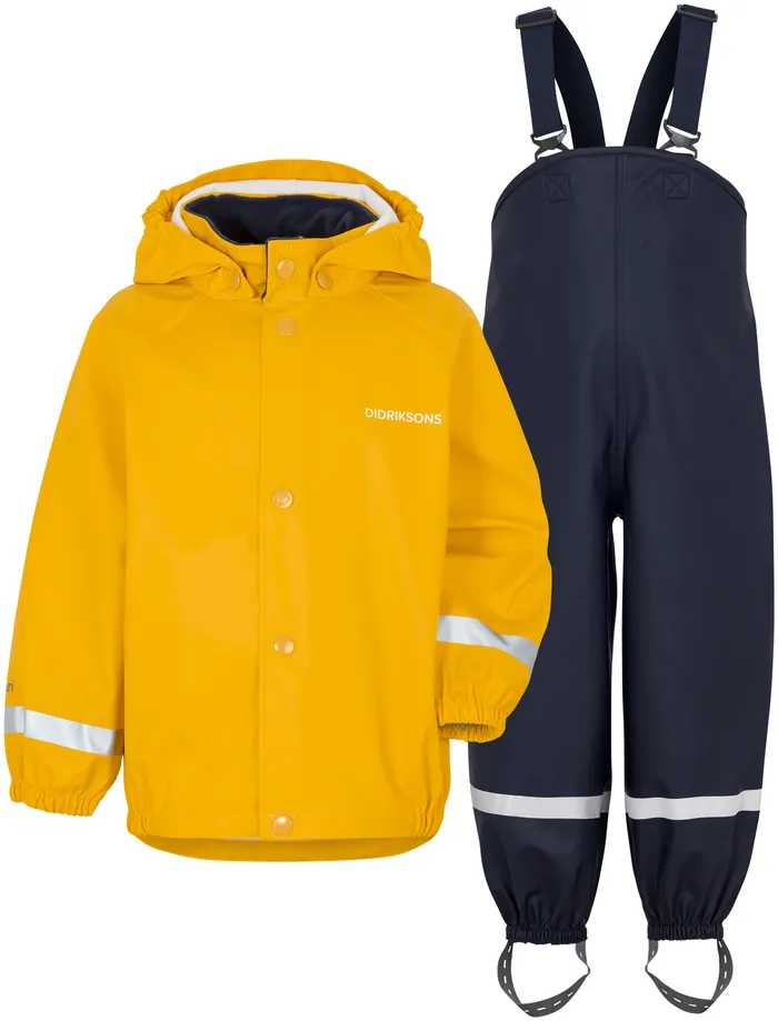 Kids Slaskeman Classic Kids Set Oat Yellow Didriksons Unlined Rain Set
