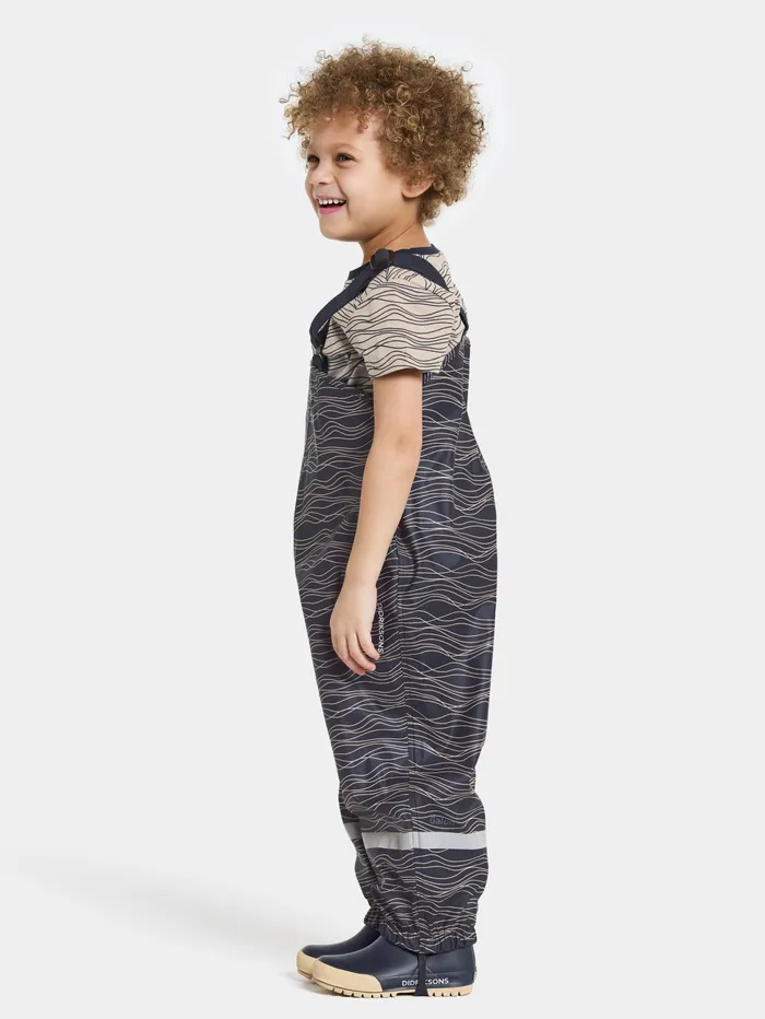 Kids Slaskeman Printed Set Ocean Navy Didriksons Unlined Rain Set
