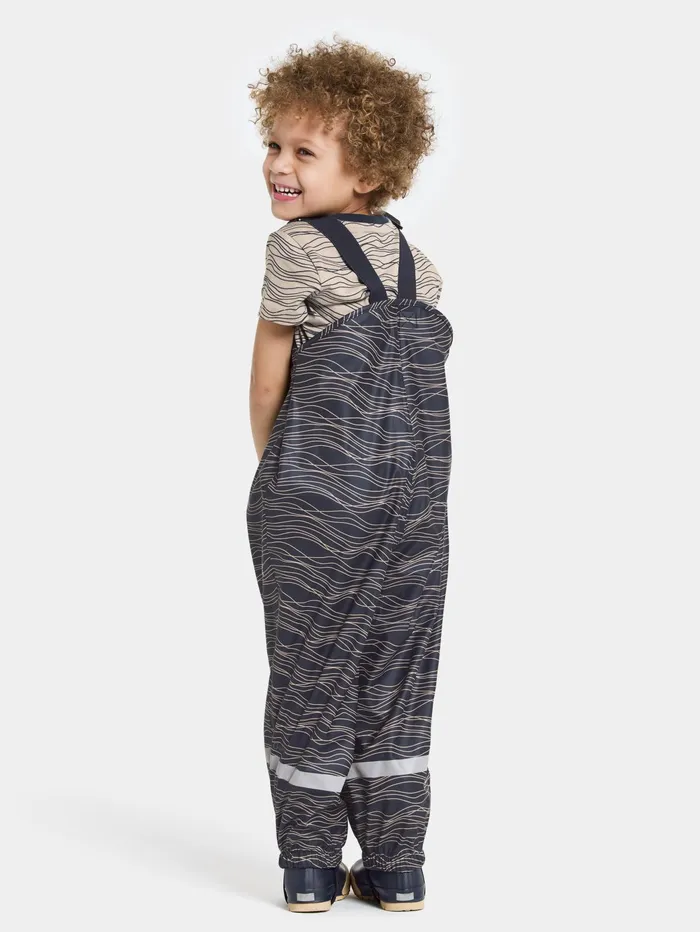 Kids Slaskeman Printed Set Ocean Navy Didriksons Unlined Rain Set