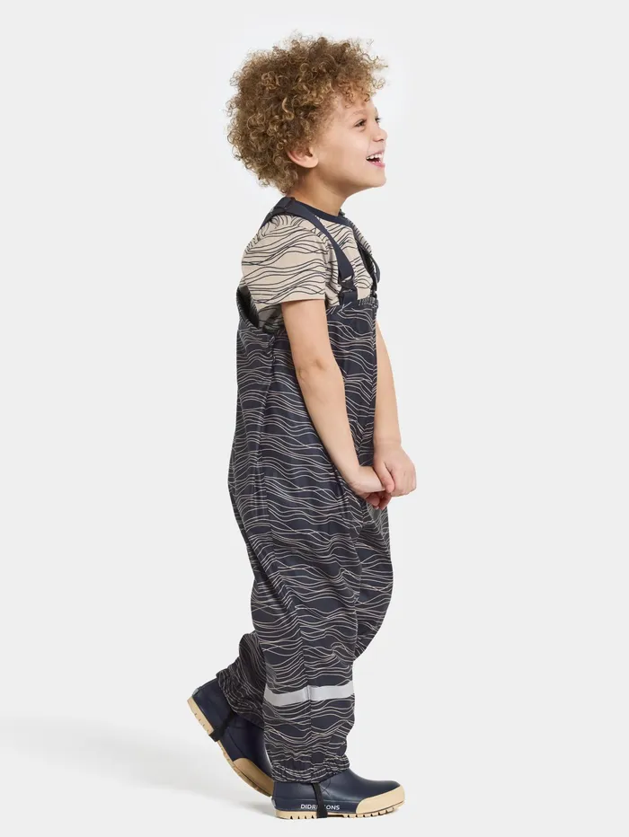 Kids Slaskeman Printed Set Ocean Navy Didriksons Unlined Rain Set