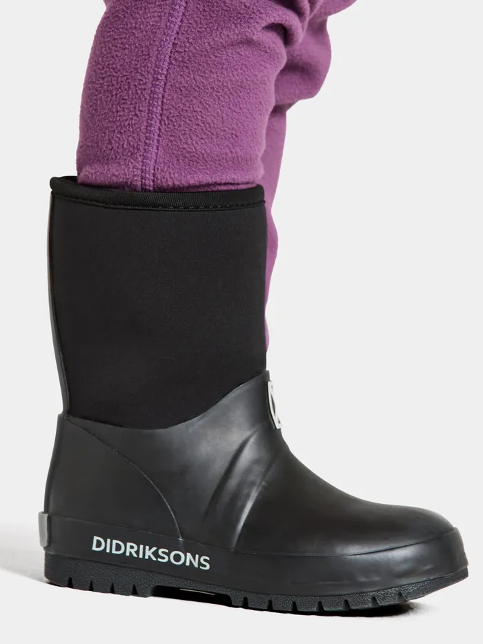 Kids Tornado Neoprene Boots Black Didriksons Rubber Boots