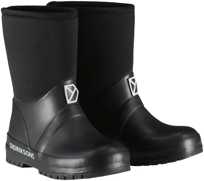 Kids Tornado Neoprene Boots Black Didriksons Rubber Boots