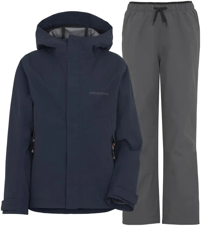 KidsYouth Dark Night Blue Didriksons Unlined Rain Set