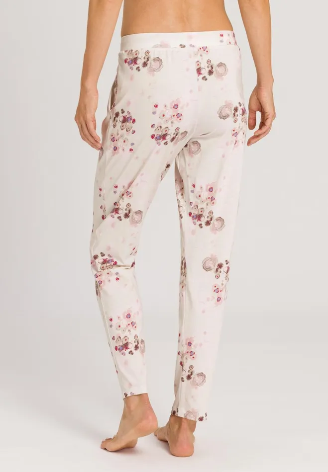 Knit Pants Print Watery Blossoms Women HANRO Pajama Bottoms