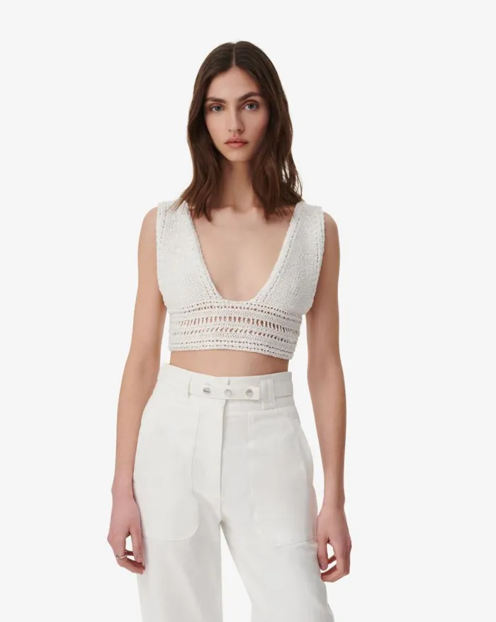 Knits Women IRO WOLFIE VNECK CROCHET BRALETTE