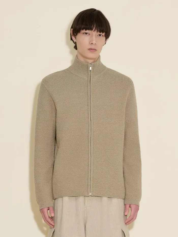 Knitwear Men Holzweiler Atlantic Zip Cardigan Sand