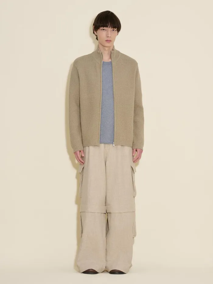 Knitwear Men Holzweiler Atlantic Zip Cardigan Sand