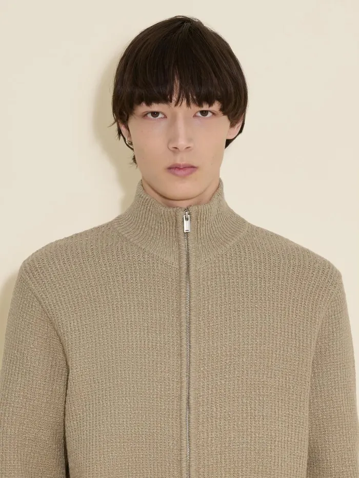 Knitwear Men Holzweiler Atlantic Zip Cardigan Sand