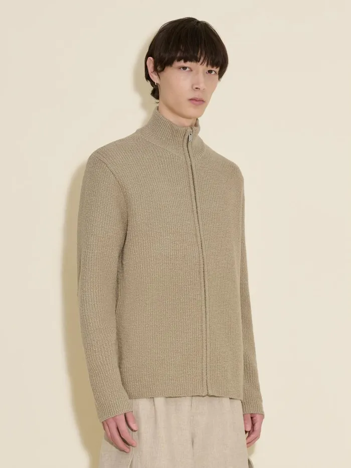 Knitwear Men Holzweiler Atlantic Zip Cardigan Sand