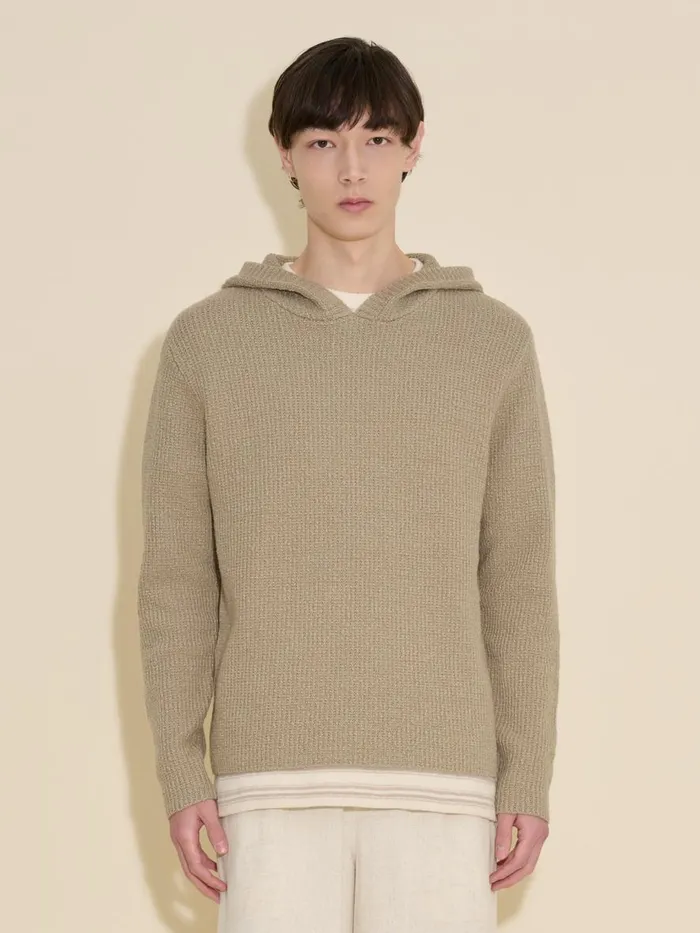 Knitwear Men Holzweiler Luke Hoodie Sand