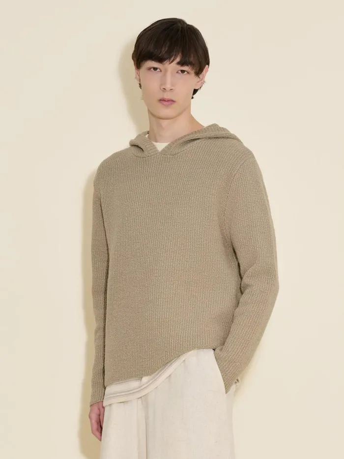 Knitwear Men Holzweiler Luke Hoodie Sand