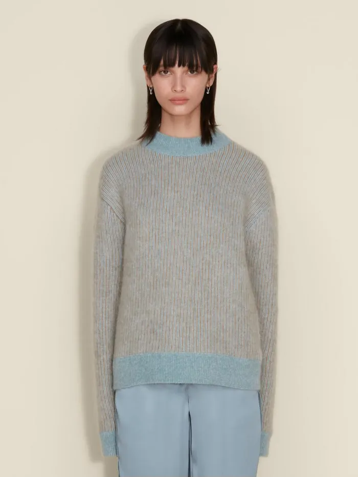 Knitwear Women Holzweiler Anja Stripe Sweater Blue Stripe