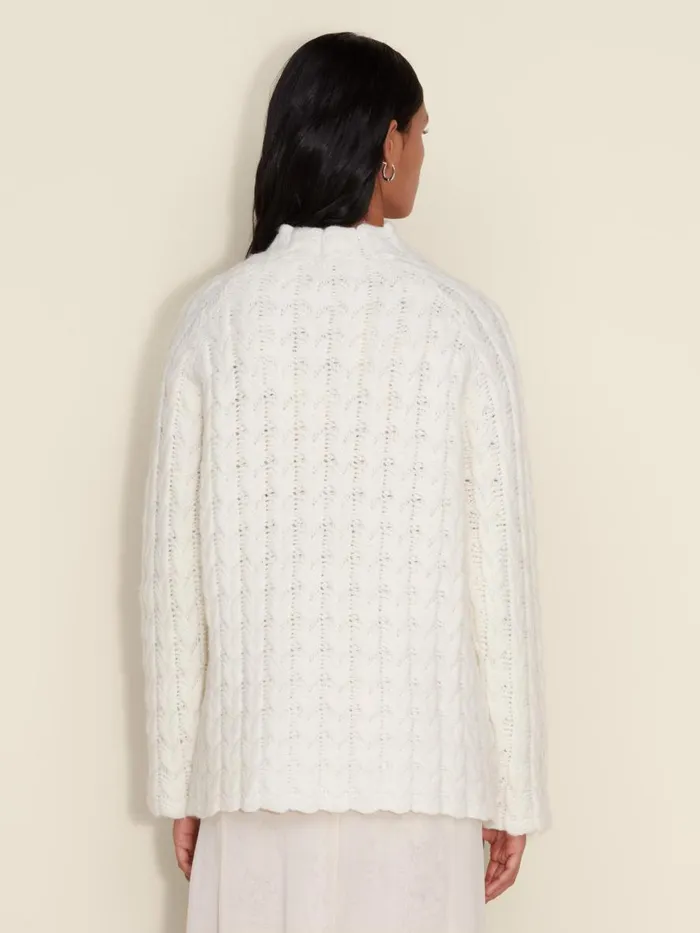 Knitwear Women Holzweiler Cara Cable Crew Ecru