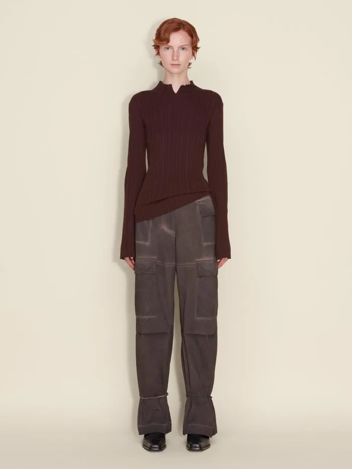 Knitwear Women Holzweiler Tulip Knit Top Dk Brown