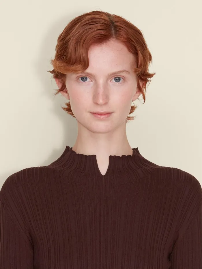 Knitwear Women Holzweiler Tulip Knit Top Dk Brown